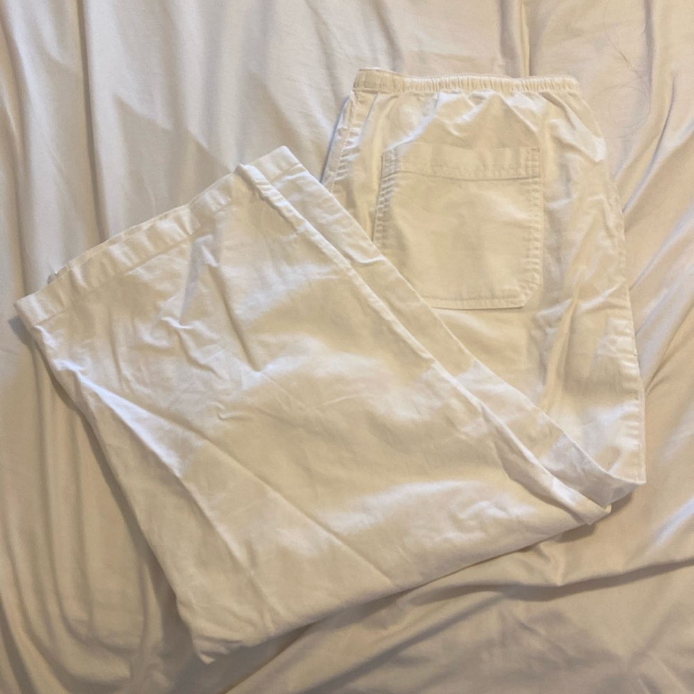 L.L.Bean white trousers